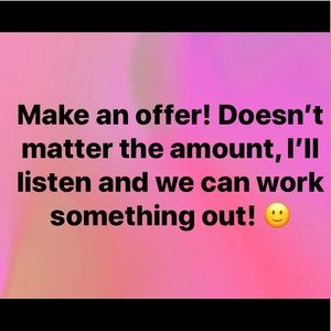 Make any offer on things you like!